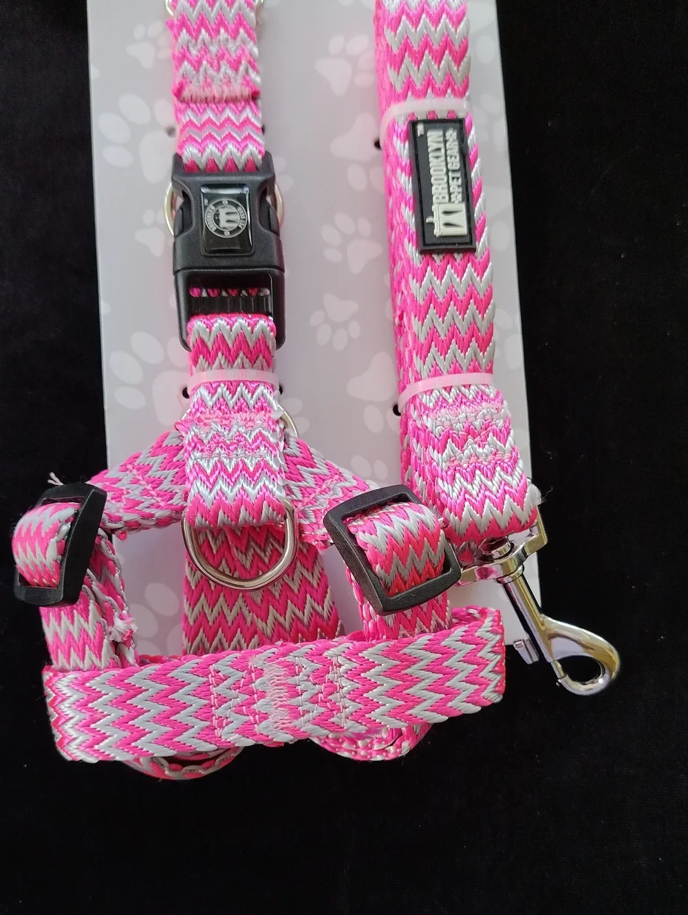 Brooklyn Style dog harness and leash set  Med